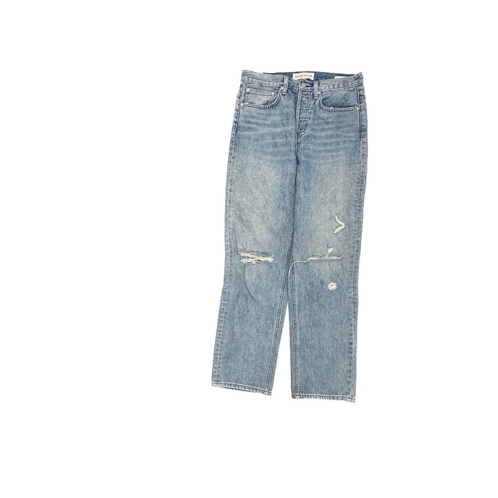 Denim Forum The Bonet High Rise Loose Distressed Button Fly Women's size 28 Jean